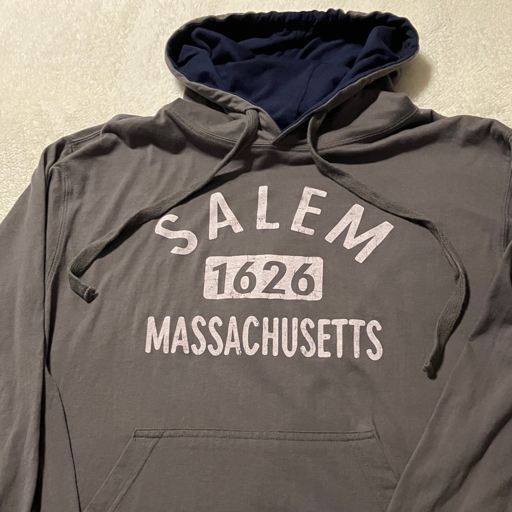 Avalon Salem 1626 Massachusetts Charcoal Hoodie